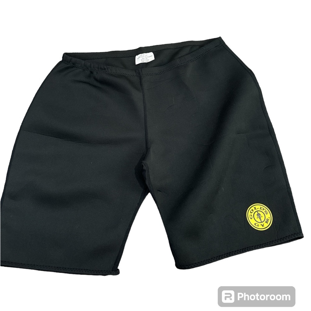 Golds Gym Men’s Neoprene Black with Logo Shorts Size‎ L/XL